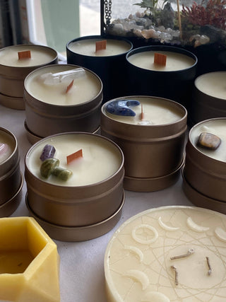 Mystery Crystal Beeswax Candles