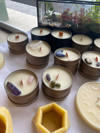Mystery Crystal Beeswax Candles