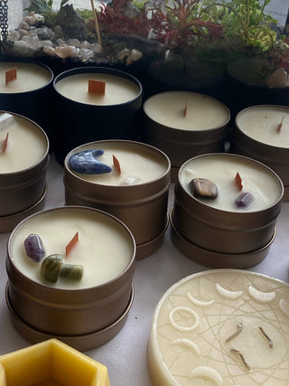 Mystery Crystal Beeswax Candles